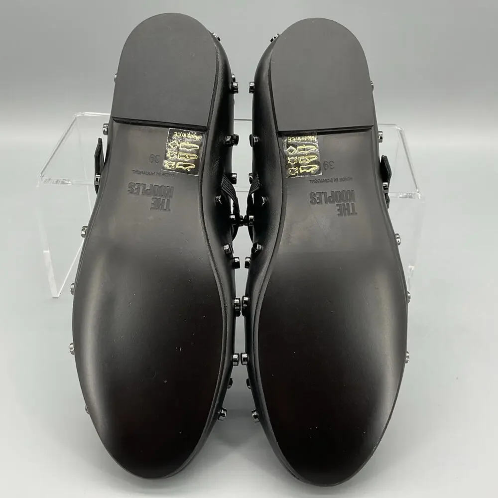 NEW The Kooples Women's Studded Leather Mary Jane Pumps Black Size 8